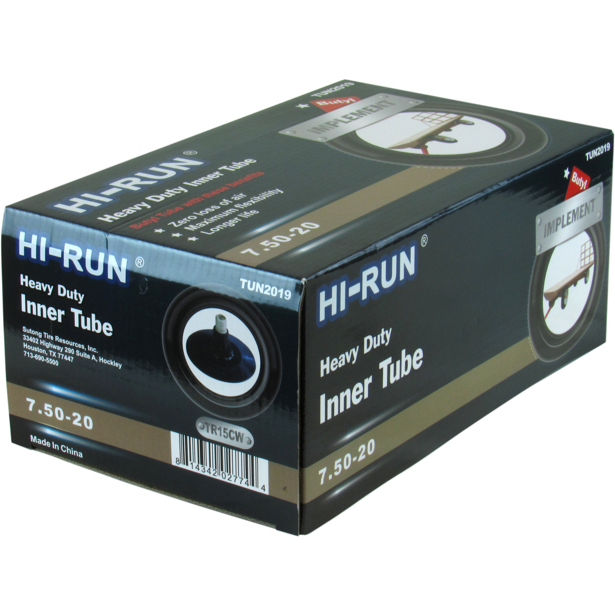 HI-RUN, Tube 7.50-20 (TR15CW) Float Implement, Fits Rim Size 20 in, Included (qty.) 1 Model# TUN2019